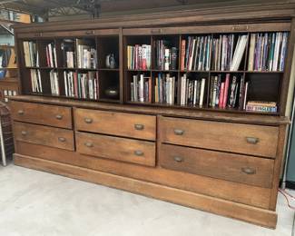 Lot # : 153r - Antique oak store display or bookcase breakfront
