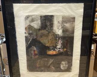 Lot # : 299v - Susan Mitchell signed mix media on cloth
