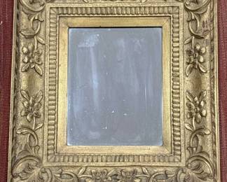 Lot # : 213z - Vintage wood framed wall mirror
