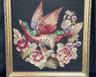 Lot # : 235 - Framed needlepoint tapestry
