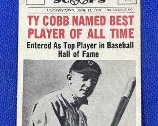 Lot # : 426z - Ty Cobb 1961 Nu Scoops baseball card
