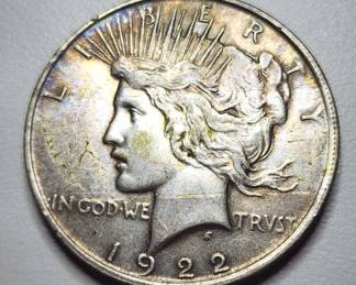 Lot # : 324 - 1922 Peace U.S. silver dollar coin
