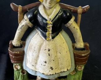 Lot # : 345z - Antique cast iron dutch girl doorstop
