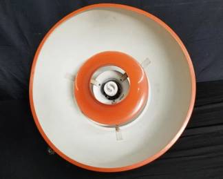 Lot # : 64 - Mid century modern orange ceiling light fixture
