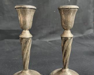 Lot # : 429 - Vintage sterling candlesticks
