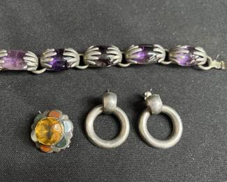 Lot # : 463 - Group of silver jewelry made in Mexico 66g
