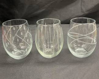 Lot # : 362v - Vintage etched bar ware
