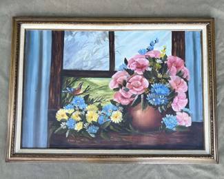 Lot # : 261z - Framed signed Linda Lee oil painting on canvas

