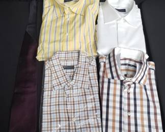 Lot # : 534 - Group of button up shirts and tie
