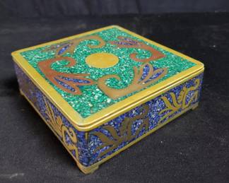 Lot # : 509 - Vintage Alpaca Taxco Mexico trinket box
