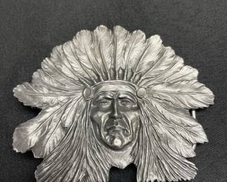 Lot # : 358v - Indian chief belt buckle
