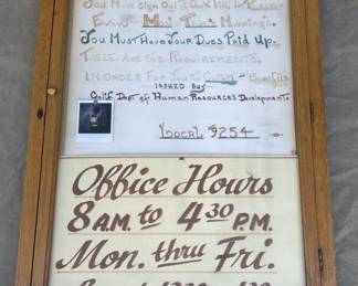 Lot # : 267z - Vintage Union advertisement board
