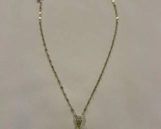 Lot # : 261v - Gold-tone stone necklace
