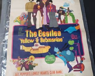 Lot # : 417 - Vintage The Beatles "Yellow Submarine" poster
