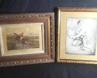 Lot # : 363 - Pair of wood framed prints
