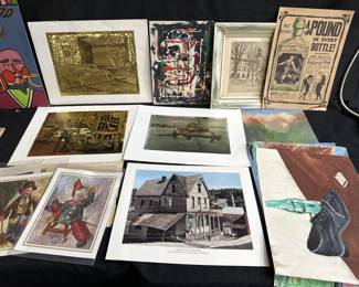 Lot # : 258 - Group of art in bundle, foil prints
