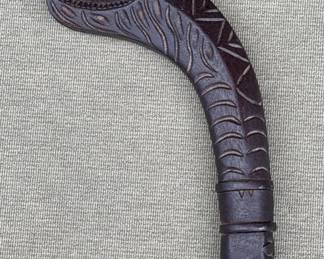 Lot # : 387z - Vintage carved wood walking cane
