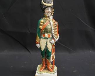 Lot # : 176 - Antique German porcelain military figure
