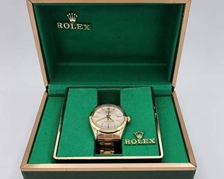Lot # : 3 - Rolex Oyster perpetual date watch gold plated
