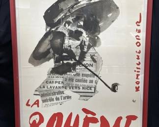 Lot # : 204 - La Boheme framed poster print
