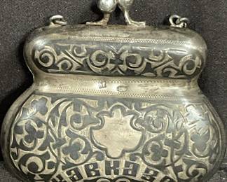 Lot # : 353 - Russian 840 silver niello coin purse
