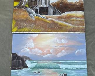 Lot # : 268z - Pair of signed Linda Lee oil paintings on canvas
