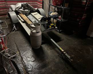 Forklift propane tank, motorcycle trailer