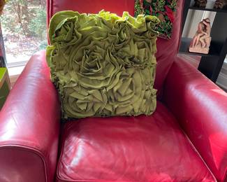 red leather recliner