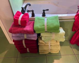 colorful towels