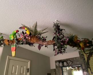 original art hanging in master bath