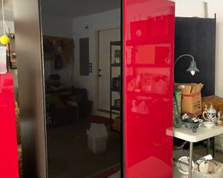 glossy storage cabinets