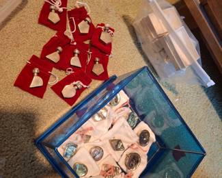 STERLING PERFUME BOTTLES & PILL BOXES