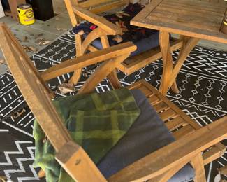 Teak table and 4 chairs