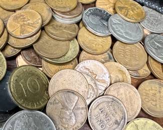 Assorted vintage coins
