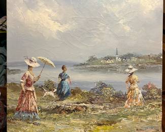 Original oil painting on canvas (unframed) by Marie Charlot