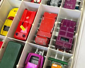 Hot Wheels cars in case