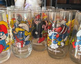 Vintage Smurf glasses