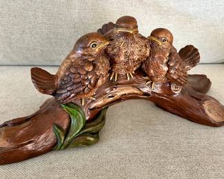1977 Continental Studios ceramic carved birds sculpture