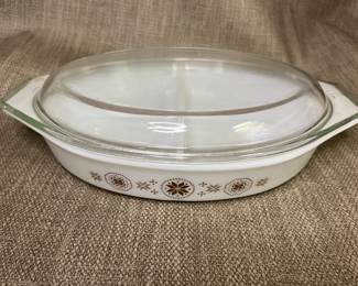 Pyrex "Town & Country" Oval Divided Casserole