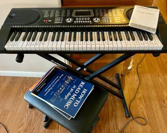 Hamzer electric keyboard and stool