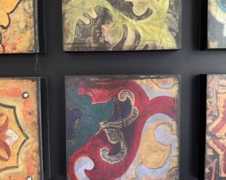 Patchwork Canvas Art. Measures 32" x 32". Photo 2 of 2.