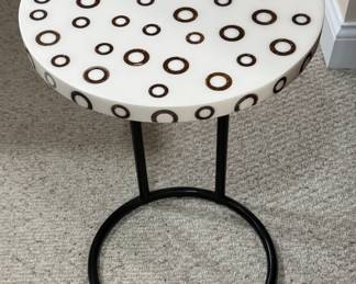 Crate & Barrel Polka Dot C Table (Only One Available). Measures 15" D x 25" H. Photo 2 of 2.