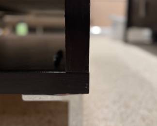 Domicile Furniture Modern Black Coffee Table with Chrome Base. Measures 27" x 38" x 12.5" H. Photo 2 of 2.