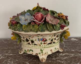 Porcelain Floral Figurine.