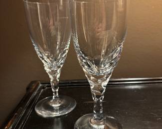 Vintage Orrefors Crystal Carina Wine Glasses - Two Sizes. 6.5" and 6.25" H. Each is a Set of 8.