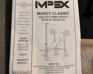 MPEX Marcy Classic Combo Bench with Weight Set. Photo 4 of 4.