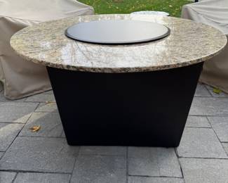 Propane Gas Fire Table with Granite Surround. Photo 1 of 3.