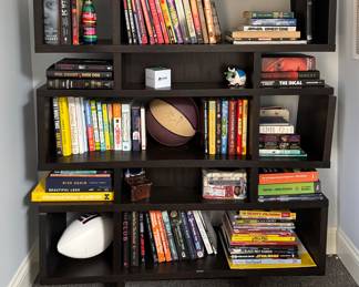 West Elm Book Case. Items On Shelves are NOT For Sale. Measures 44" W x 53" H.