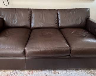 Just Purchased Crate & Barrel Axis Leather 3-Seat Sofa. Measures 88" W x 43" D x 32" H. Photo 1 of 3.