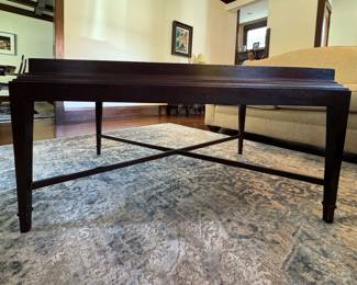 Barbara Barry for Baker Furniture Mahogany Tray Top Coffee Table. Measures 40" x 28" x 20" H. Photo 2 of 4.